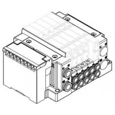 SMC solenoid valve 4 & 5 Port SS5Y3-12S3, 3000 Series Manifold for Series EX120 Integrated (Output) Serial Transmission System (IP20)